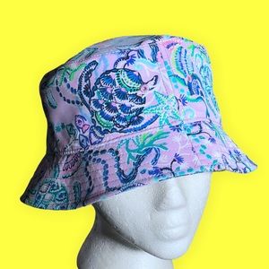 Ladies  Women’s Lilly  Pulitzer Bucket Hat Lilac Freesia Mermaid For You